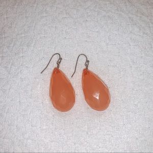 Peach Teardrop Earrings